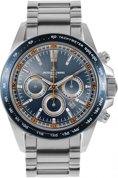 Jacques Lemans 1-1836G - мужские наручные часы из коллекции Liverpool Jacques Lemans 1-1836G - мужские наручные часы из коллекции LiverpoolJacques Lemans<br><br><br>Бренд: Jacques Lemans<br>Модель: Jacques Lemans 1-1836G<br>Артикул: 1-1836G<br>Вариант артикула: None<br>Коллекция: Liverpool<br>Подколлекция: None<br>Страна: Австрия<br>Пол: мужские<br>Тип механизма: кварцевые<br>Механизм: None<br>Количество камней: None<br>Автоподзавод: None<br>Источник энергии: от батарейки<br>Срок службы элемента питания: None<br>Дисплей: стрелки<br>Цифры: отсутствуют<br>Водозащита: WR 200<br>Противоударные: None<br>Материал корпуса: нерж. сталь<br>Материал браслета: нерж. сталь<br>Материал безеля: None<br>Стекло: минеральное<br>Антибликовое покрытие: None<br>Цвет корпуса: None<br>Цвет браслета: None<br>Цвет циферблата: None<br>Цвет безеля: None<br>Размеры: 41 мм<br>Диаметр: None<br>Диаметр корпуса: None<br>Толщина: None<br>Ширина ремешка: None<br>Вес: None<br>Спорт-функции: секундомер<br>Подсветка: стрелок<br>Вставка: None<br>Отображение даты: число<br>Хронограф: есть<br>Таймер: None<br>Термометр: None<br>Хронометр: None<br>GPS: None<br>Радиосинхронизация: None<br>Барометр: None<br>Скелетон: None<br>Дополнительная информация: None<br>Дополнительные функции: None