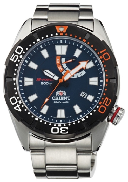 Orient EL0A002D / SEL0A002D0 - мужские наручные часы Orient EL0A002D / SEL0A002D0 - мужские наручные часыORIENT<br><br><br>Бренд: ORIENT<br>Модель: ORIENT EL0A002D<br>Артикул: EL0A002D<br>Вариант артикула: SEL0A002D0<br>Коллекция: None<br>Подколлекция: None<br>Страна: Япония<br>Пол: мужские<br>Тип механизма: механические<br>Механизм: 40N5A<br>Количество камней: None<br>Автоподзавод: есть<br>Источник энергии: пружинный механизм<br>Срок службы элемента питания: None<br>Дисплей: стрелки<br>Цифры: отсутствуют<br>Водозащита: WR 200<br>Противоударные: None<br>Материал корпуса: нерж. сталь, PVD покрытие (частичное)<br>Материал браслета: нерж. сталь<br>Материал безеля: None<br>Стекло: сапфировое<br>Антибликовое покрытие: None<br>Цвет корпуса: None<br>Цвет браслета: None<br>Цвет циферблата: None<br>Цвет безеля: None<br>Размеры: 45x13.6 мм<br>Диаметр: None<br>Диаметр корпуса: None<br>Толщина: None<br>Ширина ремешка: None<br>Вес: None<br>Спорт-функции: None<br>Подсветка: стрелок<br>Вставка: None<br>Отображение даты: число<br>Хронограф: None<br>Таймер: None<br>Термометр: None<br>Хронометр: None<br>GPS: None<br>Радиосинхронизация: None<br>Барометр: None<br>Скелетон: None<br>Дополнительная информация: None<br>Дополнительные функции: индикатор запаса хода