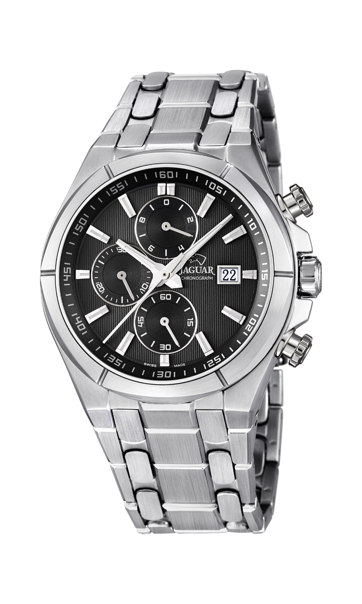 Jaguar J665_4 - мужские наручные часы Jaguar J665_4 - мужские наручные часыJaguar<br><br><br>Бренд: Jaguar<br>Модель: Jaguar J665_4<br>Артикул: J665_4<br>Вариант артикула: None<br>Коллекция: None<br>Подколлекция: None<br>Страна: Швейцария<br>Пол: мужские<br>Тип механизма: кварцевые<br>Механизм: None<br>Количество камней: None<br>Автоподзавод: None<br>Источник энергии: от батарейки<br>Срок службы элемента питания: None<br>Дисплей: стрелки<br>Цифры: отсутствуют<br>Водозащита: WR 100<br>Противоударные: None<br>Материал корпуса: нерж. сталь<br>Материал браслета: нерж. сталь<br>Материал безеля: None<br>Стекло: сапфировое<br>Антибликовое покрытие: None<br>Цвет корпуса: None<br>Цвет браслета: None<br>Цвет циферблата: None<br>Цвет безеля: None<br>Размеры: 44x12 мм<br>Диаметр: None<br>Диаметр корпуса: None<br>Толщина: None<br>Ширина ремешка: None<br>Вес: None<br>Спорт-функции: секундомер<br>Подсветка: стрелок<br>Вставка: None<br>Отображение даты: число<br>Хронограф: есть<br>Таймер: None<br>Термометр: None<br>Хронометр: None<br>GPS: None<br>Радиосинхронизация: None<br>Барометр: None<br>Скелетон: None<br>Дополнительная информация: None<br>Дополнительные функции: None