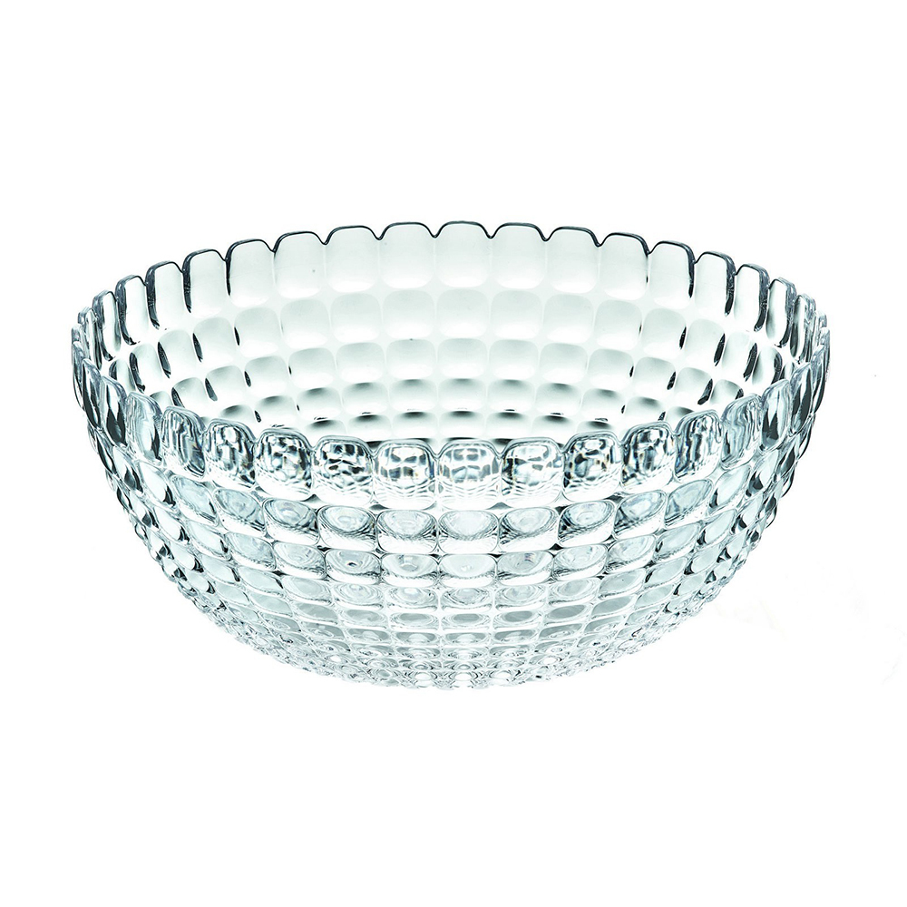 Салатница Guzzini Tiffany L прозрачная 21382500 Салатница Guzzini Tiffany L прозрачная 21382500Посуда Guzzini (Италия)<br>Салатница Guzzini Tiffany L прозрачная 21382500<br> <br>Элегантная салатница Tiffany станет настоящим украшением любого стола. Её можно использовать не только для салатов, но так же для подачи фруктов, выпечки и различных угощений. Идеально подходит для сервировки на свежем воздухе - рельефная форма в сочетании с прозрачным материалом заставляет поверхность сверкать и переливаться на свету. Органическое стекло, из которого изготовлена салатница, характеризуется легкостью и устойчивостью к износу. Объем - 3 л. Не содержит вредных примесей и бисфенола-А. Можно мыть в посудомоечной машине.<br>Официальный продавец<br>