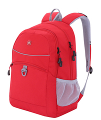 Рюкзак Wenger, цвет красный/серый, со светоотражающими элементами, 33x17x46 см, 26л