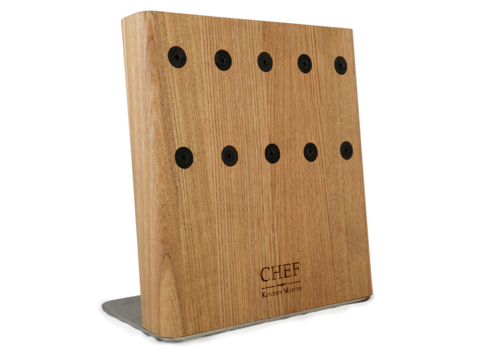 Магнитная подставка для 5 ножей Chef CH-003/NAT Магнитная подставка для 5 ножей Chef CH-003/NATМагнитные держатели для ножей<br>Магнитная подставка Шеф сделана из натурального ясеня сохранит ваши ножи в идеальном состоянии. Подставка рассчитана на 5 ножей.<br>