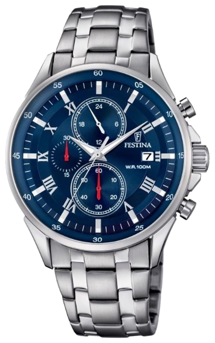 Festina F6853.3 - мужские наручные часы Festina F6853.3 - мужские наручные часыFestina<br><br><br>Бренд: Festina<br>Модель: Festina F6853/3<br>Артикул: F6853.3<br>Вариант артикула: None<br>Коллекция: None<br>Подколлекция: None<br>Страна: Испания<br>Пол: мужские<br>Тип механизма: кварцевые<br>Механизм: MJS15<br>Количество камней: None<br>Автоподзавод: None<br>Источник энергии: от батарейки<br>Срок службы элемента питания: None<br>Дисплей: стрелки<br>Цифры: римские<br>Водозащита: WR 100<br>Противоударные: None<br>Материал корпуса: нерж. сталь<br>Материал браслета: нерж. сталь<br>Материал безеля: None<br>Стекло: минеральное<br>Антибликовое покрытие: None<br>Цвет корпуса: None<br>Цвет браслета: None<br>Цвет циферблата: None<br>Цвет безеля: None<br>Размеры: None<br>Диаметр: None<br>Диаметр корпуса: 44<br>Толщина: None<br>Ширина ремешка: None<br>Вес: None<br>Спорт-функции: секундомер<br>Подсветка: стрелок<br>Вставка: None<br>Отображение даты: число<br>Хронограф: есть<br>Таймер: None<br>Термометр: None<br>Хронометр: None<br>GPS: None<br>Радиосинхронизация: None<br>Барометр: None<br>Скелетон: None<br>Дополнительная информация: None<br>Дополнительные функции: None