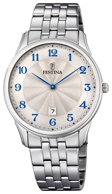 Festina F6856.2 - мужские наручные часы Festina F6856.2 - мужские наручные часыFestina<br><br><br>Бренд: Festina<br>Модель: Festina F6856/2<br>Артикул: F6856.2<br>Вариант артикула: None<br>Коллекция: None<br>Подколлекция: None<br>Страна: Испания<br>Пол: мужские<br>Тип механизма: кварцевые<br>Механизм: M9015<br>Количество камней: None<br>Автоподзавод: None<br>Источник энергии: от батарейки<br>Срок службы элемента питания: None<br>Дисплей: стрелки<br>Цифры: арабские<br>Водозащита: WR 30<br>Противоударные: None<br>Материал корпуса: нерж. сталь<br>Материал браслета: нерж. сталь<br>Материал безеля: None<br>Стекло: минеральное<br>Антибликовое покрытие: None<br>Цвет корпуса: None<br>Цвет браслета: None<br>Цвет циферблата: None<br>Цвет безеля: None<br>Размеры: None<br>Диаметр: None<br>Диаметр корпуса: 41<br>Толщина: None<br>Ширина ремешка: None<br>Вес: None<br>Спорт-функции: None<br>Подсветка: None<br>Вставка: None<br>Отображение даты: число<br>Хронограф: None<br>Таймер: None<br>Термометр: None<br>Хронометр: None<br>GPS: None<br>Радиосинхронизация: None<br>Барометр: None<br>Скелетон: None<br>Дополнительная информация: None<br>Дополнительные функции: None