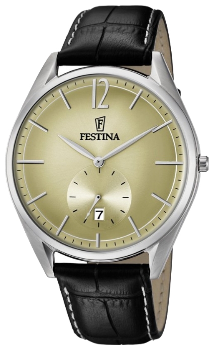 Festina F6857.4 - мужские наручные часы Festina F6857.4 - мужские наручные часыFestina<br><br><br>Бренд: Festina<br>Модель: Festina F6857/4<br>Артикул: F6857.4<br>Вариант артикула: None<br>Коллекция: None<br>Подколлекция: None<br>Страна: Испания<br>Пол: мужские<br>Тип механизма: кварцевые<br>Механизм: M0T45<br>Количество камней: None<br>Автоподзавод: None<br>Источник энергии: от батарейки<br>Срок службы элемента питания: None<br>Дисплей: стрелки<br>Цифры: арабские<br>Водозащита: WR 30<br>Противоударные: None<br>Материал корпуса: нерж. сталь<br>Материал браслета: кожа<br>Материал безеля: None<br>Стекло: минеральное<br>Антибликовое покрытие: None<br>Цвет корпуса: None<br>Цвет браслета: None<br>Цвет циферблата: None<br>Цвет безеля: None<br>Размеры: None<br>Диаметр: None<br>Диаметр корпуса: 41<br>Толщина: None<br>Ширина ремешка: None<br>Вес: None<br>Спорт-функции: None<br>Подсветка: None<br>Вставка: None<br>Отображение даты: число<br>Хронограф: None<br>Таймер: None<br>Термометр: None<br>Хронометр: None<br>GPS: None<br>Радиосинхронизация: None<br>Барометр: None<br>Скелетон: None<br>Дополнительная информация: None<br>Дополнительные функции: None