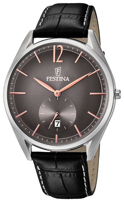Festina F6857.6 - мужские наручные часы Festina F6857.6 - мужские наручные часыFestina<br><br><br>Бренд: Festina<br>Модель: Festina F6857/6<br>Артикул: F6857.6<br>Вариант артикула: None<br>Коллекция: None<br>Подколлекция: None<br>Страна: Испания<br>Пол: мужские<br>Тип механизма: кварцевые<br>Механизм: M0T45<br>Количество камней: None<br>Автоподзавод: None<br>Источник энергии: от батарейки<br>Срок службы элемента питания: None<br>Дисплей: стрелки<br>Цифры: арабские<br>Водозащита: WR 30<br>Противоударные: None<br>Материал корпуса: нерж. сталь<br>Материал браслета: кожа<br>Материал безеля: None<br>Стекло: минеральное<br>Антибликовое покрытие: None<br>Цвет корпуса: None<br>Цвет браслета: None<br>Цвет циферблата: None<br>Цвет безеля: None<br>Размеры: None<br>Диаметр: None<br>Диаметр корпуса: 41<br>Толщина: None<br>Ширина ремешка: None<br>Вес: None<br>Спорт-функции: None<br>Подсветка: None<br>Вставка: None<br>Отображение даты: число<br>Хронограф: None<br>Таймер: None<br>Термометр: None<br>Хронометр: None<br>GPS: None<br>Радиосинхронизация: None<br>Барометр: None<br>Скелетон: None<br>Дополнительная информация: None<br>Дополнительные функции: None