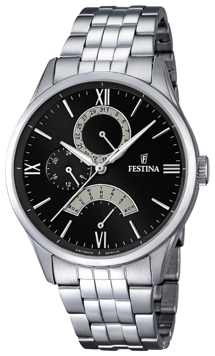 Festina F16822.2 - мужские наручные часы из коллекции Retrograde Festina F16822.2 - мужские наручные часы из коллекции RetrogradeFestina<br><br><br>Бренд: Festina<br>Модель: Festina F16822/2<br>Артикул: F16822.2<br>Вариант артикула: None<br>Коллекция: Retrograde<br>Подколлекция: None<br>Страна: Испания<br>Пол: мужские<br>Тип механизма: кварцевые<br>Механизм: MJR10<br>Количество камней: None<br>Автоподзавод: None<br>Источник энергии: от батарейки<br>Срок службы элемента питания: None<br>Дисплей: стрелки<br>Цифры: римские<br>Водозащита: WR 50<br>Противоударные: None<br>Материал корпуса: нерж. сталь<br>Материал браслета: нерж. сталь<br>Материал безеля: None<br>Стекло: минеральное<br>Антибликовое покрытие: None<br>Цвет корпуса: None<br>Цвет браслета: None<br>Цвет циферблата: None<br>Цвет безеля: None<br>Размеры: 43 мм<br>Диаметр: None<br>Диаметр корпуса: None<br>Толщина: None<br>Ширина ремешка: None<br>Вес: None<br>Спорт-функции: None<br>Подсветка: стрелок<br>Вставка: None<br>Отображение даты: число, день недели<br>Хронограф: None<br>Таймер: None<br>Термометр: None<br>Хронометр: None<br>GPS: None<br>Радиосинхронизация: None<br>Барометр: None<br>Скелетон: None<br>Дополнительная информация: None<br>Дополнительные функции: None
