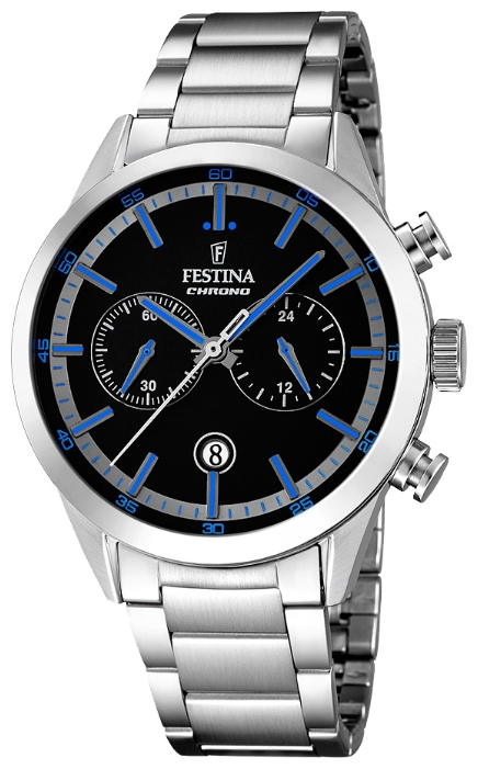 Festina F16826.5 - мужские наручные часы Festina F16826.5 - мужские наручные часыFestina<br><br><br>Бренд: Festina<br>Модель: Festina F16826/5<br>Артикул: F16826.5<br>Вариант артикула: None<br>Коллекция: None<br>Подколлекция: None<br>Страна: Испания<br>Пол: мужские<br>Тип механизма: кварцевые<br>Механизм: MOS21<br>Количество камней: None<br>Автоподзавод: None<br>Источник энергии: от батарейки<br>Срок службы элемента питания: None<br>Дисплей: стрелки<br>Цифры: отсутствуют<br>Водозащита: WR 50<br>Противоударные: None<br>Материал корпуса: нерж. сталь<br>Материал браслета: нерж. сталь<br>Материал безеля: None<br>Стекло: минеральное<br>Антибликовое покрытие: None<br>Цвет корпуса: None<br>Цвет браслета: None<br>Цвет циферблата: None<br>Цвет безеля: None<br>Размеры: 44 мм<br>Диаметр: None<br>Диаметр корпуса: None<br>Толщина: None<br>Ширина ремешка: None<br>Вес: None<br>Спорт-функции: секундомер<br>Подсветка: None<br>Вставка: None<br>Отображение даты: число<br>Хронограф: есть<br>Таймер: None<br>Термометр: None<br>Хронометр: None<br>GPS: None<br>Радиосинхронизация: None<br>Барометр: None<br>Скелетон: None<br>Дополнительная информация: None<br>Дополнительные функции: None