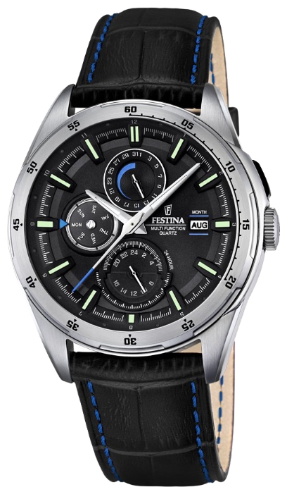 Festina F16877.4 - мужские наручные часы Festina F16877.4 - мужские наручные часыFestina<br><br><br>Бренд: Festina<br>Модель: Festina F16877/4<br>Артикул: F16877.4<br>Вариант артикула: None<br>Коллекция: None<br>Подколлекция: None<br>Страна: Испания<br>Пол: мужские<br>Тип механизма: кварцевые<br>Механизм: M6P8B<br>Количество камней: None<br>Автоподзавод: None<br>Источник энергии: от батарейки<br>Срок службы элемента питания: None<br>Дисплей: стрелки<br>Цифры: арабские<br>Водозащита: WR 50<br>Противоударные: None<br>Материал корпуса: нерж. сталь<br>Материал браслета: кожа<br>Материал безеля: None<br>Стекло: минеральное<br>Антибликовое покрытие: None<br>Цвет корпуса: None<br>Цвет браслета: None<br>Цвет циферблата: None<br>Цвет безеля: None<br>Размеры: 43 мм<br>Диаметр: None<br>Диаметр корпуса: None<br>Толщина: None<br>Ширина ремешка: None<br>Вес: None<br>Спорт-функции: None<br>Подсветка: стрелок<br>Вставка: None<br>Отображение даты: число, месяц, день недели<br>Хронограф: None<br>Таймер: None<br>Термометр: None<br>Хронометр: None<br>GPS: None<br>Радиосинхронизация: None<br>Барометр: None<br>Скелетон: None<br>Дополнительная информация: None<br>Дополнительные функции: None