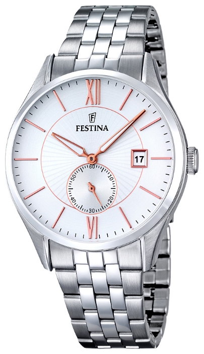 Festina F16871.2 - мужские наручные часы из коллекции Classic Festina F16871.2 - мужские наручные часы из коллекции ClassicFestina<br><br><br>Бренд: Festina<br>Модель: Festina F16871/2<br>Артикул: F16871.2<br>Вариант артикула: None<br>Коллекция: Classic<br>Подколлекция: None<br>Страна: Испания<br>Пол: мужские<br>Тип механизма: кварцевые<br>Механизм: MGP11<br>Количество камней: None<br>Автоподзавод: None<br>Источник энергии: от батарейки<br>Срок службы элемента питания: None<br>Дисплей: стрелки<br>Цифры: римские<br>Водозащита: WR 50<br>Противоударные: None<br>Материал корпуса: нерж. сталь<br>Материал браслета: нерж. сталь<br>Материал безеля: None<br>Стекло: минеральное<br>Антибликовое покрытие: None<br>Цвет корпуса: None<br>Цвет браслета: None<br>Цвет циферблата: None<br>Цвет безеля: None<br>Размеры: 42 мм<br>Диаметр: None<br>Диаметр корпуса: None<br>Толщина: None<br>Ширина ремешка: None<br>Вес: None<br>Спорт-функции: None<br>Подсветка: None<br>Вставка: None<br>Отображение даты: число<br>Хронограф: None<br>Таймер: None<br>Термометр: None<br>Хронометр: None<br>GPS: None<br>Радиосинхронизация: None<br>Барометр: None<br>Скелетон: None<br>Дополнительная информация: None<br>Дополнительные функции: None