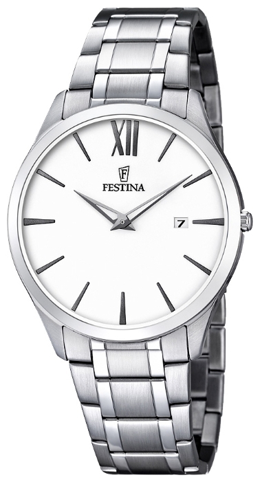 Festina F6832.1 - мужские наручные часы из коллекции Classic Festina F6832.1 - мужские наручные часы из коллекции ClassicFestina<br><br><br>Бренд: Festina<br>Модель: Festina F6832/1<br>Артикул: F6832.1<br>Вариант артикула: None<br>Коллекция: Classic<br>Подколлекция: None<br>Страна: Испания<br>Пол: мужские<br>Тип механизма: кварцевые<br>Механизм: M9U15<br>Количество камней: None<br>Автоподзавод: None<br>Источник энергии: от батарейки<br>Срок службы элемента питания: None<br>Дисплей: стрелки<br>Цифры: римские<br>Водозащита: WR 30<br>Противоударные: None<br>Материал корпуса: нерж. сталь<br>Материал браслета: нерж. сталь<br>Материал безеля: None<br>Стекло: минеральное<br>Антибликовое покрытие: None<br>Цвет корпуса: None<br>Цвет браслета: None<br>Цвет циферблата: None<br>Цвет безеля: None<br>Размеры: 40 мм<br>Диаметр: None<br>Диаметр корпуса: None<br>Толщина: None<br>Ширина ремешка: None<br>Вес: None<br>Спорт-функции: None<br>Подсветка: None<br>Вставка: None<br>Отображение даты: число<br>Хронограф: None<br>Таймер: None<br>Термометр: None<br>Хронометр: None<br>GPS: None<br>Радиосинхронизация: None<br>Барометр: None<br>Скелетон: None<br>Дополнительная информация: None<br>Дополнительные функции: None