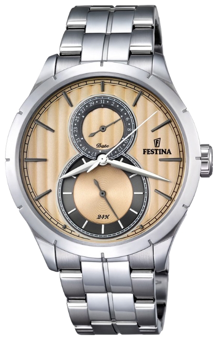 Festina F16891.4 - мужские наручные часы Festina F16891.4 - мужские наручные часыFestina<br><br><br>Бренд: Festina<br>Модель: Festina F16891/4<br>Артикул: F16891.4<br>Вариант артикула: None<br>Коллекция: None<br>Подколлекция: None<br>Страна: Испания<br>Пол: мужские<br>Тип механизма: кварцевые<br>Механизм: M6P73<br>Количество камней: None<br>Автоподзавод: None<br>Источник энергии: от батарейки<br>Срок службы элемента питания: None<br>Дисплей: стрелки<br>Цифры: отсутствуют<br>Водозащита: WR 50<br>Противоударные: None<br>Материал корпуса: нерж. сталь<br>Материал браслета: нерж. сталь<br>Материал безеля: None<br>Стекло: минеральное<br>Антибликовое покрытие: None<br>Цвет корпуса: None<br>Цвет браслета: None<br>Цвет циферблата: None<br>Цвет безеля: None<br>Размеры: 46 мм<br>Диаметр: None<br>Диаметр корпуса: None<br>Толщина: None<br>Ширина ремешка: None<br>Вес: None<br>Спорт-функции: None<br>Подсветка: None<br>Вставка: None<br>Отображение даты: число<br>Хронограф: None<br>Таймер: None<br>Термометр: None<br>Хронометр: None<br>GPS: None<br>Радиосинхронизация: None<br>Барометр: None<br>Скелетон: None<br>Дополнительная информация: None<br>Дополнительные функции: None