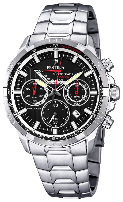 Festina F6836.4 - мужские наручные часы из коллекции Chronograph Festina F6836.4 - мужские наручные часы из коллекции ChronographFestina<br><br><br>Бренд: Festina<br>Модель: Festina F6836/4<br>Артикул: F6836.4<br>Вариант артикула: None<br>Коллекция: Chronograph<br>Подколлекция: None<br>Страна: Испания<br>Пол: мужские<br>Тип механизма: кварцевые<br>Механизм: M6SA2<br>Количество камней: None<br>Автоподзавод: None<br>Источник энергии: от батарейки<br>Срок службы элемента питания: None<br>Дисплей: стрелки<br>Цифры: отсутствуют<br>Водозащита: WR 100<br>Противоударные: None<br>Материал корпуса: нерж. сталь<br>Материал браслета: нерж. сталь<br>Материал безеля: None<br>Стекло: минеральное<br>Антибликовое покрытие: None<br>Цвет корпуса: None<br>Цвет браслета: None<br>Цвет циферблата: None<br>Цвет безеля: None<br>Размеры: 45 мм<br>Диаметр: None<br>Диаметр корпуса: None<br>Толщина: None<br>Ширина ремешка: None<br>Вес: None<br>Спорт-функции: секундомер<br>Подсветка: стрелок<br>Вставка: None<br>Отображение даты: число<br>Хронограф: есть<br>Таймер: None<br>Термометр: None<br>Хронометр: None<br>GPS: None<br>Радиосинхронизация: None<br>Барометр: None<br>Скелетон: None<br>Дополнительная информация: дополнительная шкала от 13 до 24 часов<br>Дополнительные функции: None