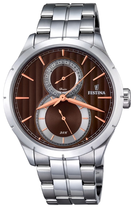 Festina F16891.5 - мужские наручные часы Festina F16891.5 - мужские наручные часыFestina<br><br><br>Бренд: Festina<br>Модель: Festina F16891/5<br>Артикул: F16891.5<br>Вариант артикула: None<br>Коллекция: None<br>Подколлекция: None<br>Страна: Испания<br>Пол: мужские<br>Тип механизма: кварцевые<br>Механизм: M6P73<br>Количество камней: None<br>Автоподзавод: None<br>Источник энергии: от батарейки<br>Срок службы элемента питания: None<br>Дисплей: стрелки<br>Цифры: отсутствуют<br>Водозащита: WR 50<br>Противоударные: None<br>Материал корпуса: нерж. сталь<br>Материал браслета: нерж. сталь<br>Материал безеля: None<br>Стекло: минеральное<br>Антибликовое покрытие: None<br>Цвет корпуса: None<br>Цвет браслета: None<br>Цвет циферблата: None<br>Цвет безеля: None<br>Размеры: 46 мм<br>Диаметр: None<br>Диаметр корпуса: None<br>Толщина: None<br>Ширина ремешка: None<br>Вес: None<br>Спорт-функции: None<br>Подсветка: None<br>Вставка: None<br>Отображение даты: число<br>Хронограф: None<br>Таймер: None<br>Термометр: None<br>Хронометр: None<br>GPS: None<br>Радиосинхронизация: None<br>Барометр: None<br>Скелетон: None<br>Дополнительная информация: None<br>Дополнительные функции: None