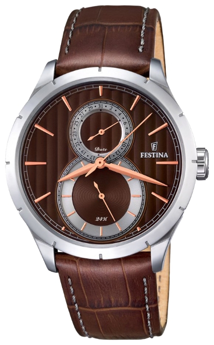 Festina F16892.5 - мужские наручные часы Festina F16892.5 - мужские наручные часыFestina<br><br><br>Бренд: Festina<br>Модель: Festina F16892/5<br>Артикул: F16892.5<br>Вариант артикула: None<br>Коллекция: None<br>Подколлекция: None<br>Страна: Испания<br>Пол: мужские<br>Тип механизма: кварцевые<br>Механизм: M6P73<br>Количество камней: None<br>Автоподзавод: None<br>Источник энергии: от батарейки<br>Срок службы элемента питания: None<br>Дисплей: стрелки<br>Цифры: отсутствуют<br>Водозащита: WR 50<br>Противоударные: None<br>Материал корпуса: нерж. сталь<br>Материал браслета: кожа<br>Материал безеля: None<br>Стекло: минеральное<br>Антибликовое покрытие: None<br>Цвет корпуса: None<br>Цвет браслета: None<br>Цвет циферблата: None<br>Цвет безеля: None<br>Размеры: 46 мм<br>Диаметр: None<br>Диаметр корпуса: None<br>Толщина: None<br>Ширина ремешка: None<br>Вес: None<br>Спорт-функции: None<br>Подсветка: None<br>Вставка: None<br>Отображение даты: число<br>Хронограф: None<br>Таймер: None<br>Термометр: None<br>Хронометр: None<br>GPS: None<br>Радиосинхронизация: None<br>Барометр: None<br>Скелетон: None<br>Дополнительная информация: None<br>Дополнительные функции: None