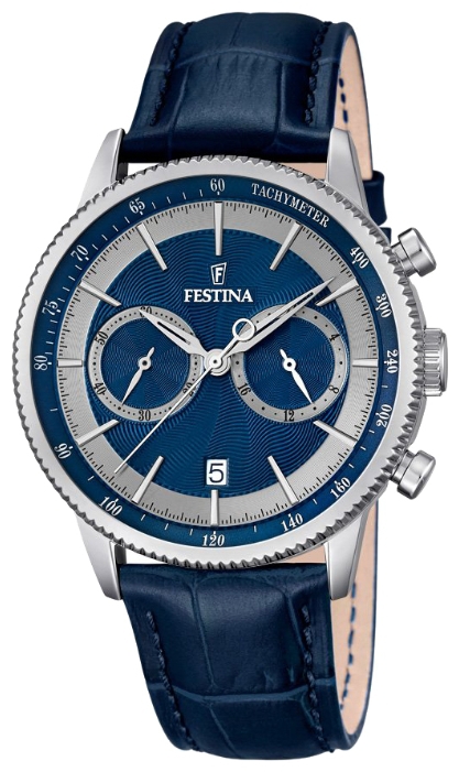 Festina F16893.6 - мужские наручные часы Festina F16893.6 - мужские наручные часыFestina<br><br><br>Бренд: Festina<br>Модель: Festina F16893/6<br>Артикул: F16893.6<br>Вариант артикула: None<br>Коллекция: None<br>Подколлекция: None<br>Страна: Испания<br>Пол: мужские<br>Тип механизма: кварцевые<br>Механизм: M0S21<br>Количество камней: None<br>Автоподзавод: None<br>Источник энергии: от батарейки<br>Срок службы элемента питания: None<br>Дисплей: стрелки<br>Цифры: отсутствуют<br>Водозащита: WR 50<br>Противоударные: None<br>Материал корпуса: нерж. сталь<br>Материал браслета: кожа<br>Материал безеля: None<br>Стекло: минеральное<br>Антибликовое покрытие: None<br>Цвет корпуса: None<br>Цвет браслета: None<br>Цвет циферблата: None<br>Цвет безеля: None<br>Размеры: 41 мм<br>Диаметр: None<br>Диаметр корпуса: None<br>Толщина: None<br>Ширина ремешка: None<br>Вес: None<br>Спорт-функции: секундомер<br>Подсветка: None<br>Вставка: None<br>Отображение даты: число<br>Хронограф: есть<br>Таймер: None<br>Термометр: None<br>Хронометр: None<br>GPS: None<br>Радиосинхронизация: None<br>Барометр: None<br>Скелетон: None<br>Дополнительная информация: None<br>Дополнительные функции: None