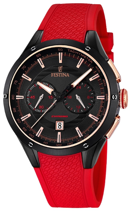 Festina F16833.1 - мужские наручные часы из коллекции Chronograph Festina F16833.1 - мужские наручные часы из коллекции ChronographFestina<br><br><br>Бренд: Festina<br>Модель: Festina F16833/1<br>Артикул: F16833.1<br>Вариант артикула: None<br>Коллекция: Chronograph<br>Подколлекция: None<br>Страна: Испания<br>Пол: мужские<br>Тип механизма: кварцевые<br>Механизм: MOS21<br>Количество камней: None<br>Автоподзавод: None<br>Источник энергии: от батарейки<br>Срок службы элемента питания: None<br>Дисплей: стрелки<br>Цифры: отсутствуют<br>Водозащита: WR 50<br>Противоударные: None<br>Материал корпуса: нерж. сталь, полное покрытие корпуса<br>Материал браслета: полиуретан<br>Материал безеля: None<br>Стекло: минеральное<br>Антибликовое покрытие: None<br>Цвет корпуса: None<br>Цвет браслета: None<br>Цвет циферблата: None<br>Цвет безеля: None<br>Размеры: 44 мм<br>Диаметр: None<br>Диаметр корпуса: None<br>Толщина: None<br>Ширина ремешка: None<br>Вес: None<br>Спорт-функции: секундомер<br>Подсветка: стрелок<br>Вставка: None<br>Отображение даты: число<br>Хронограф: есть<br>Таймер: None<br>Термометр: None<br>Хронометр: None<br>GPS: None<br>Радиосинхронизация: None<br>Барометр: None<br>Скелетон: None<br>Дополнительная информация: None<br>Дополнительные функции: None