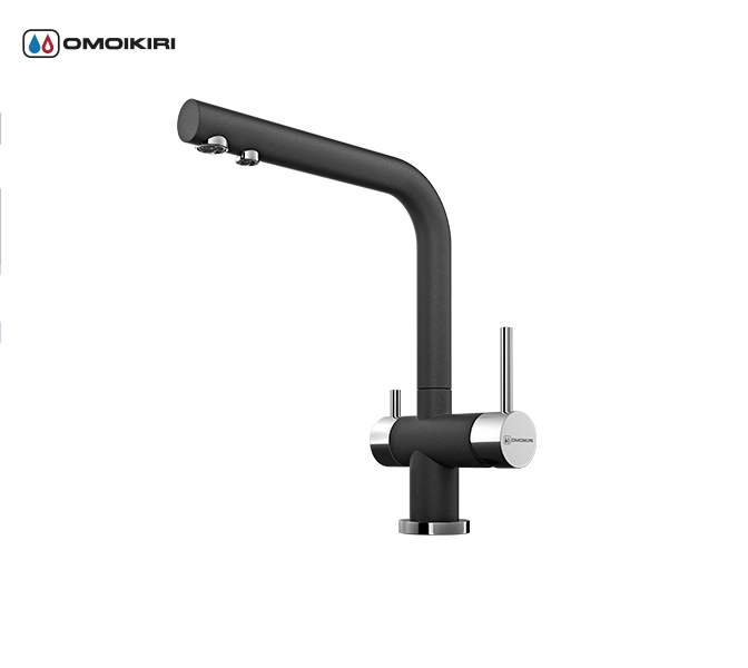 Смеситель для кухни OMOIKIRI Nagano-BL (4994047) Смеситель для кухни OMOIKIRI Nagano-BL (4994047)Современный дизайн<br>Смеситель для кухни OMOIKIRI Nagano-BL (4994047)<br> <br><br>Идеально сочетаются с мойками OMOIKIRI серии Solidity из искусственного гранита.<br>Современный дизайн и удобство исользования благодаря высокому изливу.<br>Технология PURE LIFE®: подключение фильтра для очистки воды. Фильтрованная вода подается по отдельной трубке и не смешивается с водопроводной водой.<br>Высококачественная латунь без содержания свинца сохранит воду чистой и здоровой.<br>Аэратор с регулятором расхода воды произведен из специального полимерного материала, благодаря чему на нем никогда не появится известкового налета и ржавчины.<br>Коробка внутри проложена поролоном, который обеспечит сохранность изделия при транспортировке.<br>Полный набор креплений, соединительных шлангов, подробная инструкция и гарантийный талон в комплекте.<br><br>Cмесители для кухни OMOIKIRI серии PURE LIFE®.<br><br> <br>Обзор смесителей OMOIKIRI<br><br>Официальный дилер OMOIKIRI™<br>
