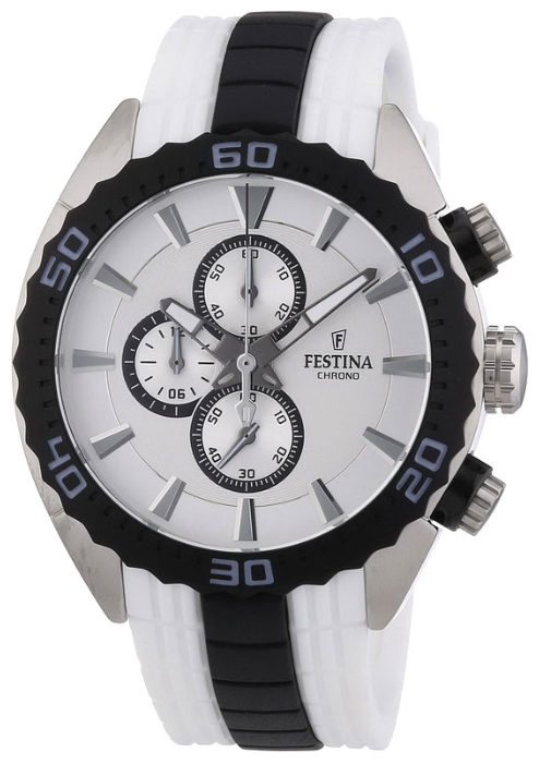 Festina F16664.1 - мужские наручные часы из коллекции Chronograph Festina F16664.1 - мужские наручные часы из коллекции ChronographFestina<br><br><br>Бренд: Festina<br>Модель: Festina F16664/1<br>Артикул: F16664.1<br>Вариант артикула: None<br>Коллекция: Chronograph<br>Подколлекция: None<br>Страна: Испания<br>Пол: мужские<br>Тип механизма: кварцевые<br>Механизм: None<br>Количество камней: None<br>Автоподзавод: None<br>Источник энергии: от батарейки<br>Срок службы элемента питания: None<br>Дисплей: стрелки<br>Цифры: отсутствуют<br>Водозащита: WR 100<br>Противоударные: None<br>Материал корпуса: нерж. сталь + пластик<br>Материал браслета: каучук<br>Материал безеля: None<br>Стекло: минеральное<br>Антибликовое покрытие: None<br>Цвет корпуса: None<br>Цвет браслета: None<br>Цвет циферблата: None<br>Цвет безеля: None<br>Размеры: 46x13 мм<br>Диаметр: None<br>Диаметр корпуса: None<br>Толщина: None<br>Ширина ремешка: None<br>Вес: None<br>Спорт-функции: секундомер<br>Подсветка: стрелок<br>Вставка: None<br>Отображение даты: None<br>Хронограф: есть<br>Таймер: None<br>Термометр: None<br>Хронометр: None<br>GPS: None<br>Радиосинхронизация: None<br>Барометр: None<br>Скелетон: None<br>Дополнительная информация: None<br>Дополнительные функции: None
