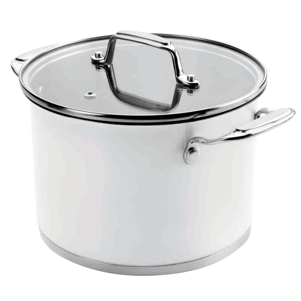 Кастрюля 20см (4,2 л) LACOR Cookware White арт. 43120 Кастрюля 20см (4,2 л) LACOR Cookware White арт. 43120Кастрюли<br>Кастрюля 20см (4,2 л) LACOR Cookware White арт. 43120<br> <br>вид упаковки: подарочнаявысота (см): 13.5диаметр (см): 20.0крышка: естьматериал: нержавеющая стальобъем (л): 4.20покрытие: без покрытияпредметов в наборе (штук): 1ручки: фиксированныестрана: Испаниятип варочной поверхности: все типы поверхностей, кроме духовки<br> <br>Посуда серии Cookware White испанского производителя Lacor привлекает внимание изяществом линий и строгостью традиционных форм. Кастрюли, сотейники и ковши из высококачественной нержавеющей стали отлично подходят для ежедневного использования. Элегантность посуды подчеркивает матовое белое покрытие, оттеняемое блестящими ручками и окантовкой на стеклянной крышке.<br>Благодаря уникальному устройству тройного дна в ней можно готовить с минимальным добавлением масла или вовсе без него, а также без воды. Такая конструкция гарантирует равномерное распределение тепла по всей площади дна, что сохраняет максимальное количество питательных и полезных свойств в готовящихся продуктах.<br>