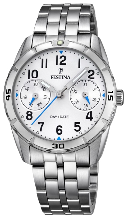 Festina F16908.1 - унисекс наручные часы Festina F16908.1 - унисекс наручные часыFestina<br><br><br>Бренд: Festina<br>Модель: Festina F16908/1<br>Артикул: F16908.1<br>Вариант артикула: None<br>Коллекция: None<br>Подколлекция: None<br>Страна: Испания<br>Пол: унисекс<br>Тип механизма: кварцевые<br>Механизм: M6P25<br>Количество камней: None<br>Автоподзавод: None<br>Источник энергии: от батарейки<br>Срок службы элемента питания: None<br>Дисплей: стрелки<br>Цифры: арабские<br>Водозащита: WR 50<br>Противоударные: None<br>Материал корпуса: нерж. сталь<br>Материал браслета: нерж. сталь<br>Материал безеля: None<br>Стекло: минеральное<br>Антибликовое покрытие: None<br>Цвет корпуса: None<br>Цвет браслета: None<br>Цвет циферблата: None<br>Цвет безеля: None<br>Размеры: 33 мм<br>Диаметр: None<br>Диаметр корпуса: None<br>Толщина: None<br>Ширина ремешка: None<br>Вес: None<br>Спорт-функции: None<br>Подсветка: стрелок<br>Вставка: None<br>Отображение даты: число, день недели<br>Хронограф: None<br>Таймер: None<br>Термометр: None<br>Хронометр: None<br>GPS: None<br>Радиосинхронизация: None<br>Барометр: None<br>Скелетон: None<br>Дополнительная информация: None<br>Дополнительные функции: None