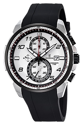 Festina F6841.1 - мужские наручные часы Festina F6841.1 - мужские наручные часыFestina<br><br><br>Бренд: Festina<br>Модель: Festina F6841/1<br>Артикул: F6841.1<br>Вариант артикула: None<br>Коллекция: None<br>Подколлекция: None<br>Страна: Испания<br>Пол: мужские<br>Тип механизма: кварцевые<br>Механизм: M0S90<br>Количество камней: None<br>Автоподзавод: None<br>Источник энергии: от батарейки<br>Срок службы элемента питания: None<br>Дисплей: стрелки<br>Цифры: арабские<br>Водозащита: WR 100<br>Противоударные: None<br>Материал корпуса: нерж. сталь, PVD покрытие (частичное)<br>Материал браслета: каучук<br>Материал безеля: None<br>Стекло: минеральное<br>Антибликовое покрытие: None<br>Цвет корпуса: None<br>Цвет браслета: None<br>Цвет циферблата: None<br>Цвет безеля: None<br>Размеры: 44 мм<br>Диаметр: None<br>Диаметр корпуса: None<br>Толщина: None<br>Ширина ремешка: None<br>Вес: None<br>Спорт-функции: секундомер<br>Подсветка: стрелок<br>Вставка: None<br>Отображение даты: число<br>Хронограф: есть<br>Таймер: None<br>Термометр: None<br>Хронометр: None<br>GPS: None<br>Радиосинхронизация: None<br>Барометр: None<br>Скелетон: None<br>Дополнительная информация: None<br>Дополнительные функции: None