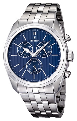 Festina F16778.3 - мужские наручные часы из коллекции Chronograph Festina F16778.3 - мужские наручные часы из коллекции ChronographFestina<br><br><br>Бренд: Festina<br>Модель: Festina F16778/3<br>Артикул: F16778.3<br>Вариант артикула: None<br>Коллекция: Chronograph<br>Подколлекция: None<br>Страна: Испания<br>Пол: мужские<br>Тип механизма: кварцевые<br>Механизм: MJS00<br>Количество камней: None<br>Автоподзавод: None<br>Источник энергии: от батарейки<br>Срок службы элемента питания: None<br>Дисплей: стрелки<br>Цифры: отсутствуют<br>Водозащита: WR 50<br>Противоударные: None<br>Материал корпуса: нерж. сталь<br>Материал браслета: нерж. сталь<br>Материал безеля: None<br>Стекло: минеральное<br>Антибликовое покрытие: None<br>Цвет корпуса: None<br>Цвет браслета: None<br>Цвет циферблата: None<br>Цвет безеля: None<br>Размеры: 44 мм<br>Диаметр: None<br>Диаметр корпуса: None<br>Толщина: None<br>Ширина ремешка: None<br>Вес: None<br>Спорт-функции: секундомер<br>Подсветка: стрелок<br>Вставка: None<br>Отображение даты: None<br>Хронограф: есть<br>Таймер: None<br>Термометр: None<br>Хронометр: None<br>GPS: None<br>Радиосинхронизация: None<br>Барометр: None<br>Скелетон: None<br>Дополнительная информация: None<br>Дополнительные функции: None