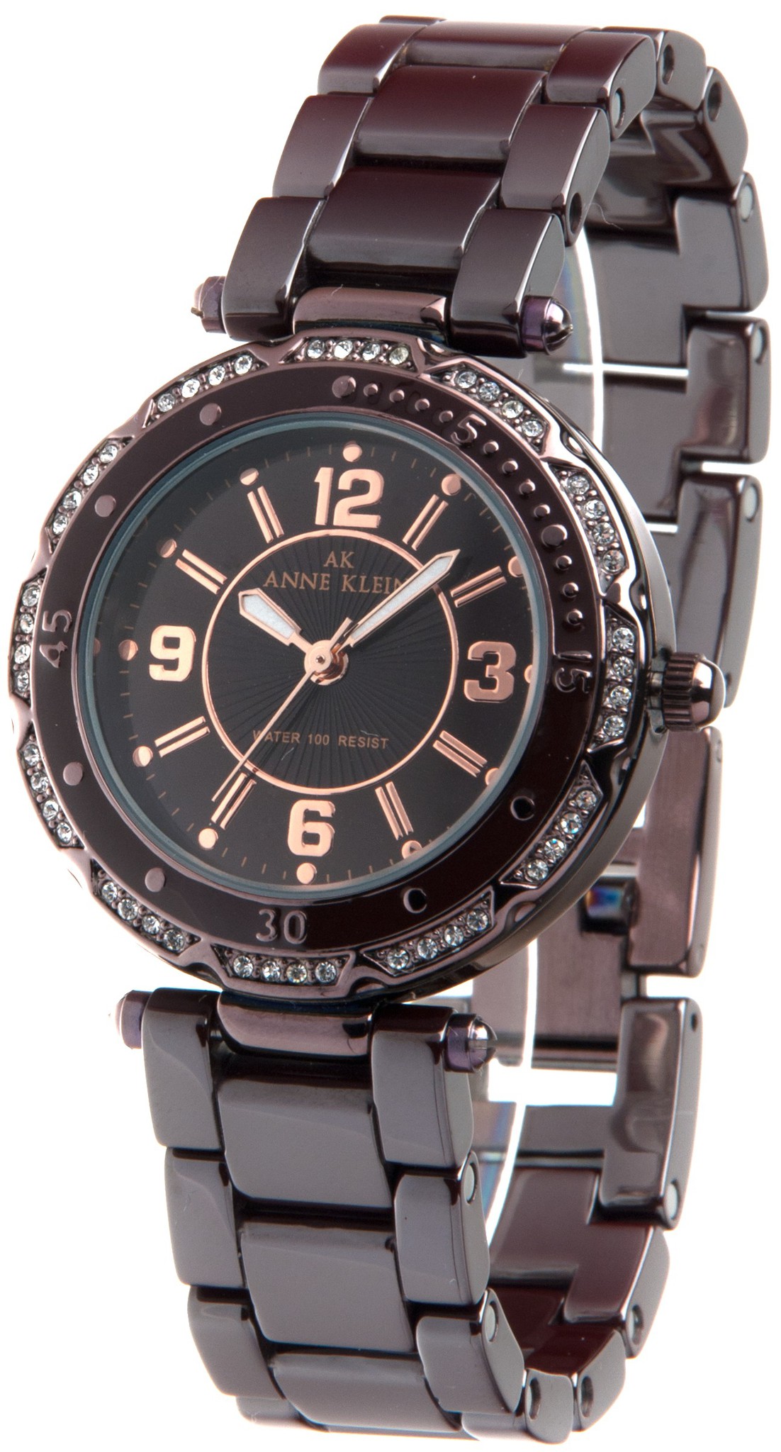 Anne Klein 9703BMBN - женские наручные часы из коллекции Ceramics Anne Klein 9703BMBN - женские наручные часы из коллекции CeramicsAnne Klein<br><br><br>Бренд: Anne Klein<br>Модель: Anne Klein 9703 BMBN<br>Артикул: 9703BMBN<br>Вариант артикула: None<br>Коллекция: Ceramics<br>Подколлекция: None<br>Страна: США<br>Пол: женские<br>Тип механизма: кварцевые<br>Механизм: None<br>Количество камней: None<br>Автоподзавод: None<br>Источник энергии: от батарейки<br>Срок службы элемента питания: None<br>Дисплей: стрелки<br>Цифры: арабские<br>Водозащита: WR 30<br>Противоударные: None<br>Материал корпуса: не указан, PVD покрытие (полное)<br>Материал браслета: керамика<br>Материал безеля: None<br>Стекло: минеральное<br>Антибликовое покрытие: None<br>Цвет корпуса: None<br>Цвет браслета: None<br>Цвет циферблата: None<br>Цвет безеля: None<br>Размеры: 34 мм<br>Диаметр: None<br>Диаметр корпуса: None<br>Толщина: None<br>Ширина ремешка: None<br>Вес: None<br>Спорт-функции: None<br>Подсветка: стрелок<br>Вставка: кристаллы Swarovski<br>Отображение даты: None<br>Хронограф: None<br>Таймер: None<br>Термометр: None<br>Хронометр: None<br>GPS: None<br>Радиосинхронизация: None<br>Барометр: None<br>Скелетон: None<br>Дополнительная информация: None<br>Дополнительные функции: None