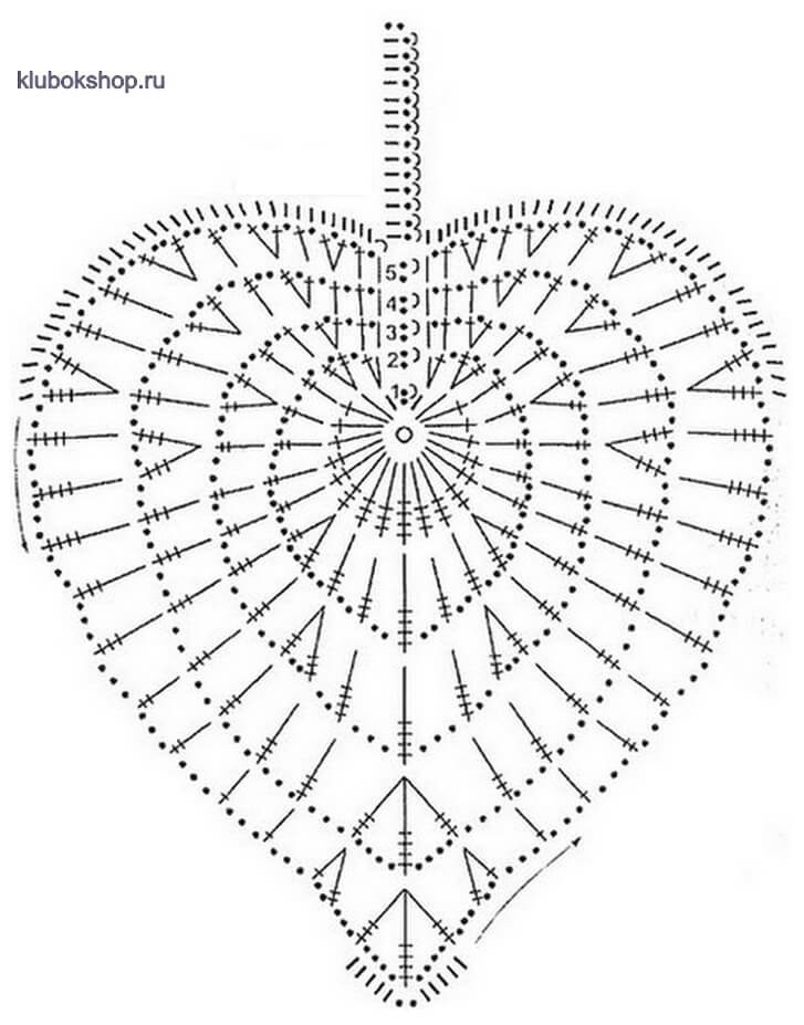 Вязаный листочек крючком схема