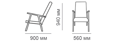 Габаритные размеры кресла Стелси-К