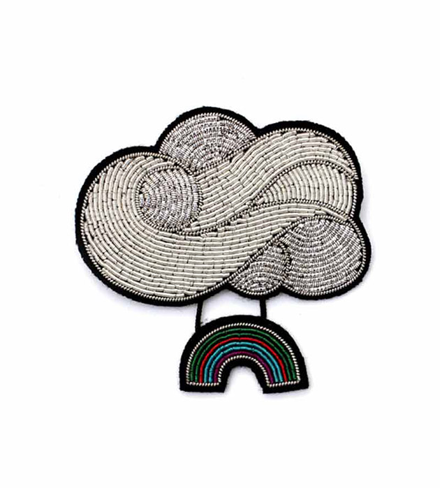 купите оригинальное расшитое украшение от французского бренда Macon&Lesquoy - Rainbow Cloud brooch