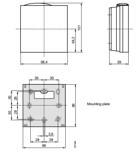 Размеры Siemens QPA84