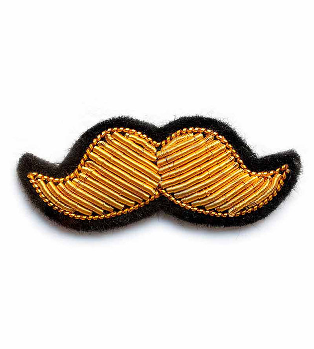 купите стильная брошь ручной работы от французского бренда Macon&Lesquoy - Gold Moustache Small brooch