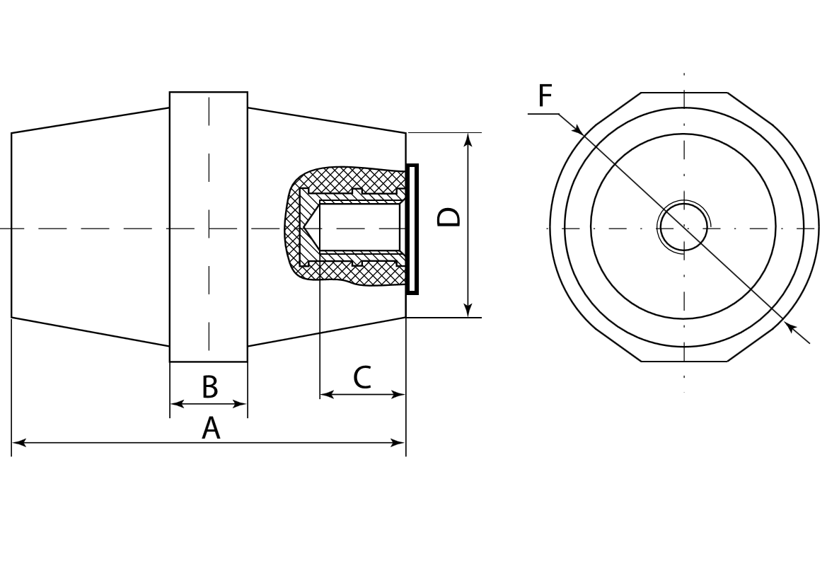 Изолятор SM40 силовой Н40хD40хМ8мм TDM, Шинные SM, online, заказать