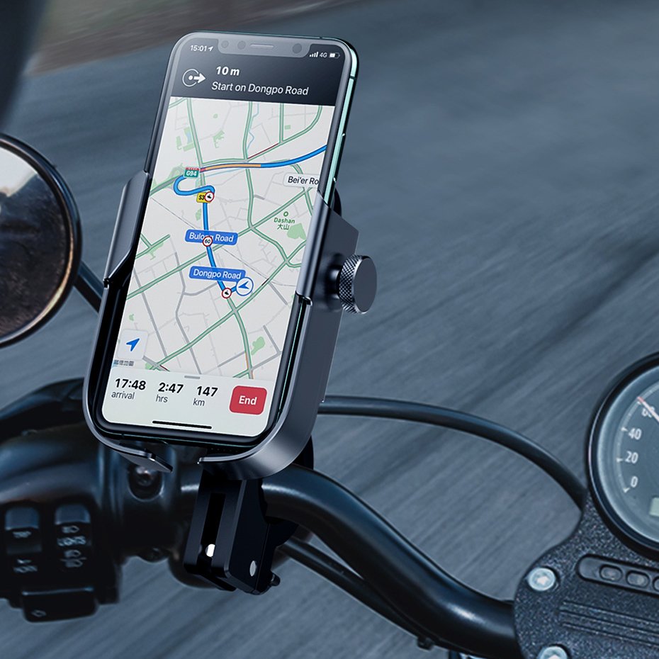 Купить Держатель для велосипеда и мотоцикла Baseus Adjustable Phone Bike Mount Holder Серебристый SUKJA-0S - по выгодной цене с доставкой | Интернет-магазин ELEMENTX - мобильная электроника и аксессуары