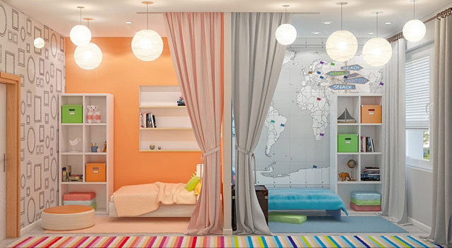 дизайн комнаты разнополых детей