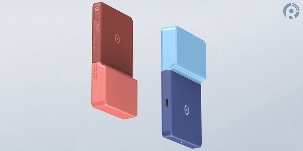 Беспроводное зарядное устройство Xiaomi Rui Ling Power Sticker (2600 mAh, голубой)