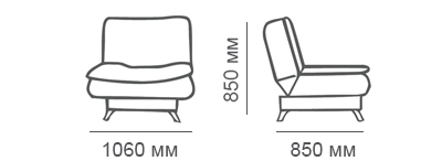 Габаритные размеры кресла Сити