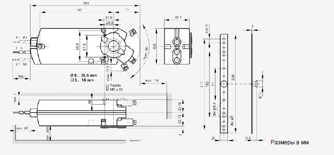 Размеры Siemens GCA161.1E
