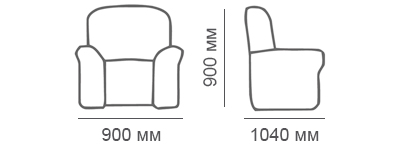 Габаритные размеры кресла Сиеста