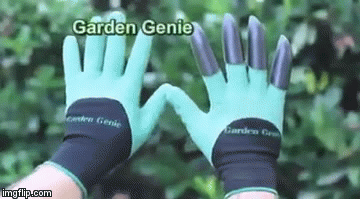 Садовые перчатки с когтями  Garden Genie Gloves