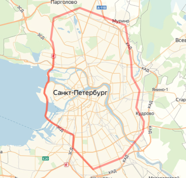 *Логистические границы Санкт-Петербурга