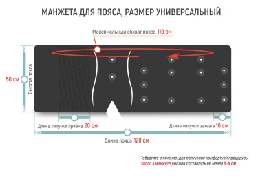 Размеры манжеты-пояс Gapo Multi-5 Black