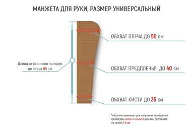 Размеры манжеты для руки Gapo Multi-5 Gold