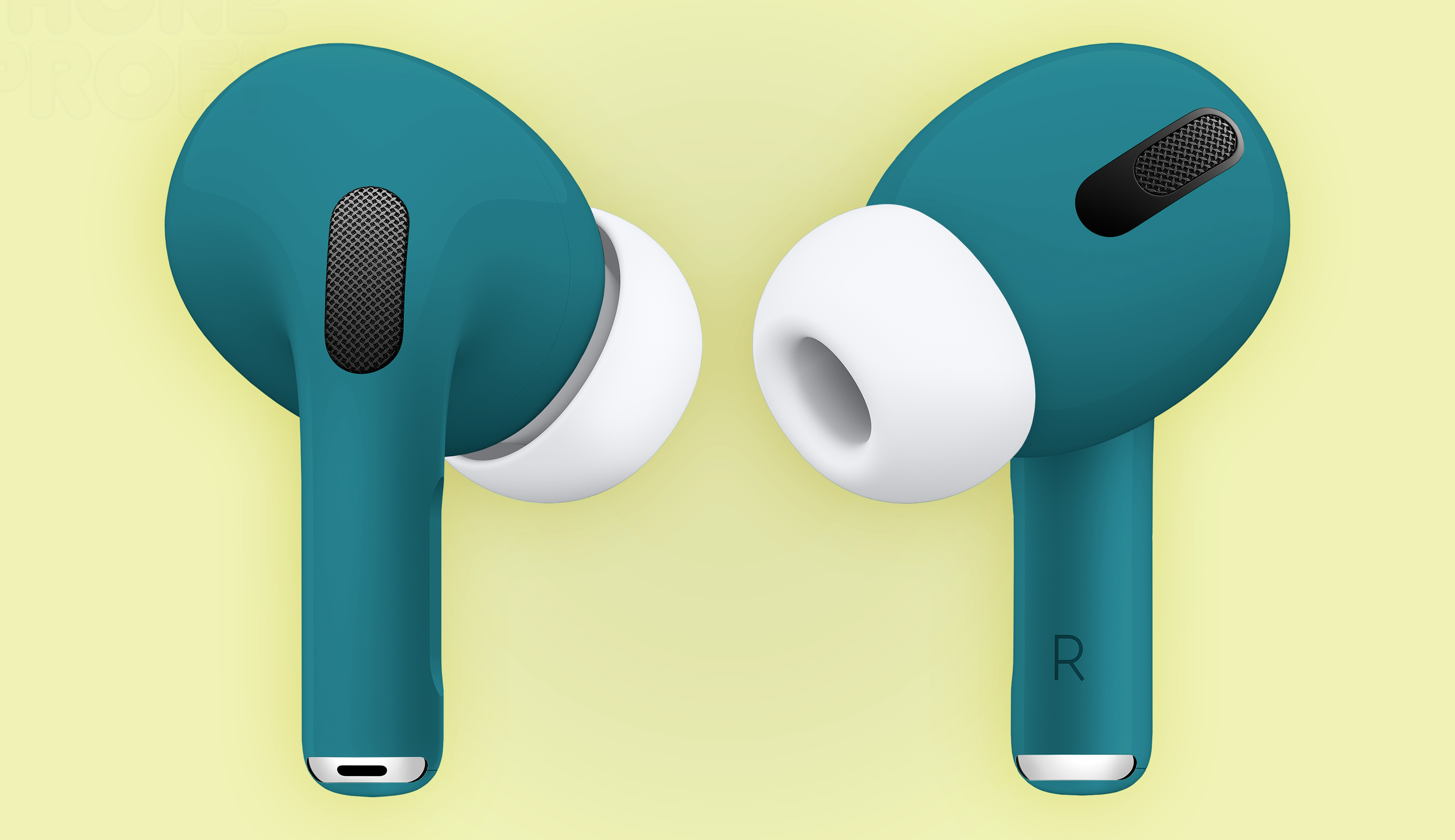 Airpods pro на черном фоне