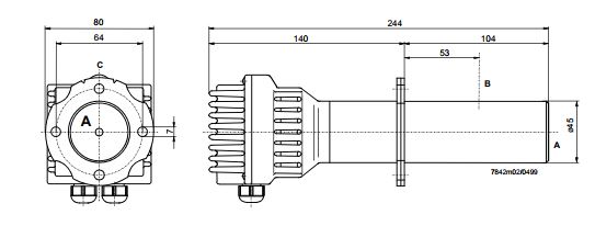 Размеры Siemens QGO20.000D27