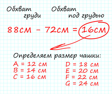 Как правильно определить размер бюстгальтера и чашки таблица и фото