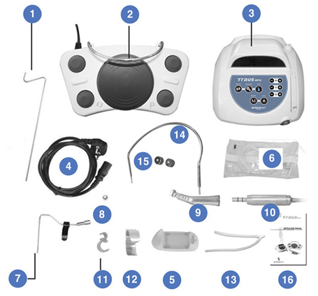 Комплектация Физиодиспенсера Traus XIP10