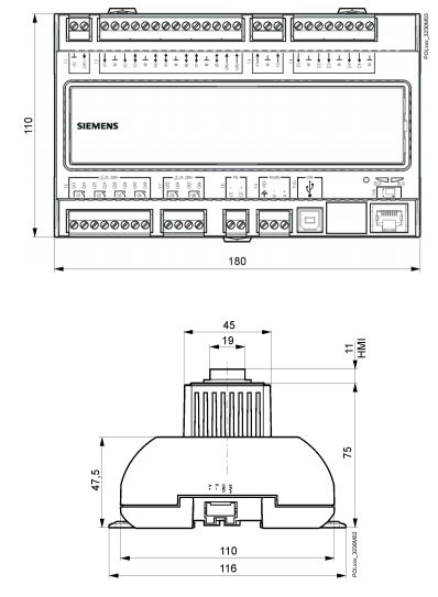 Размеры Siemens POL638.70/DH1