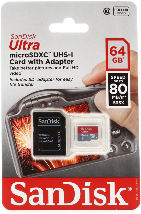 Карта памяти sandisk 64gb